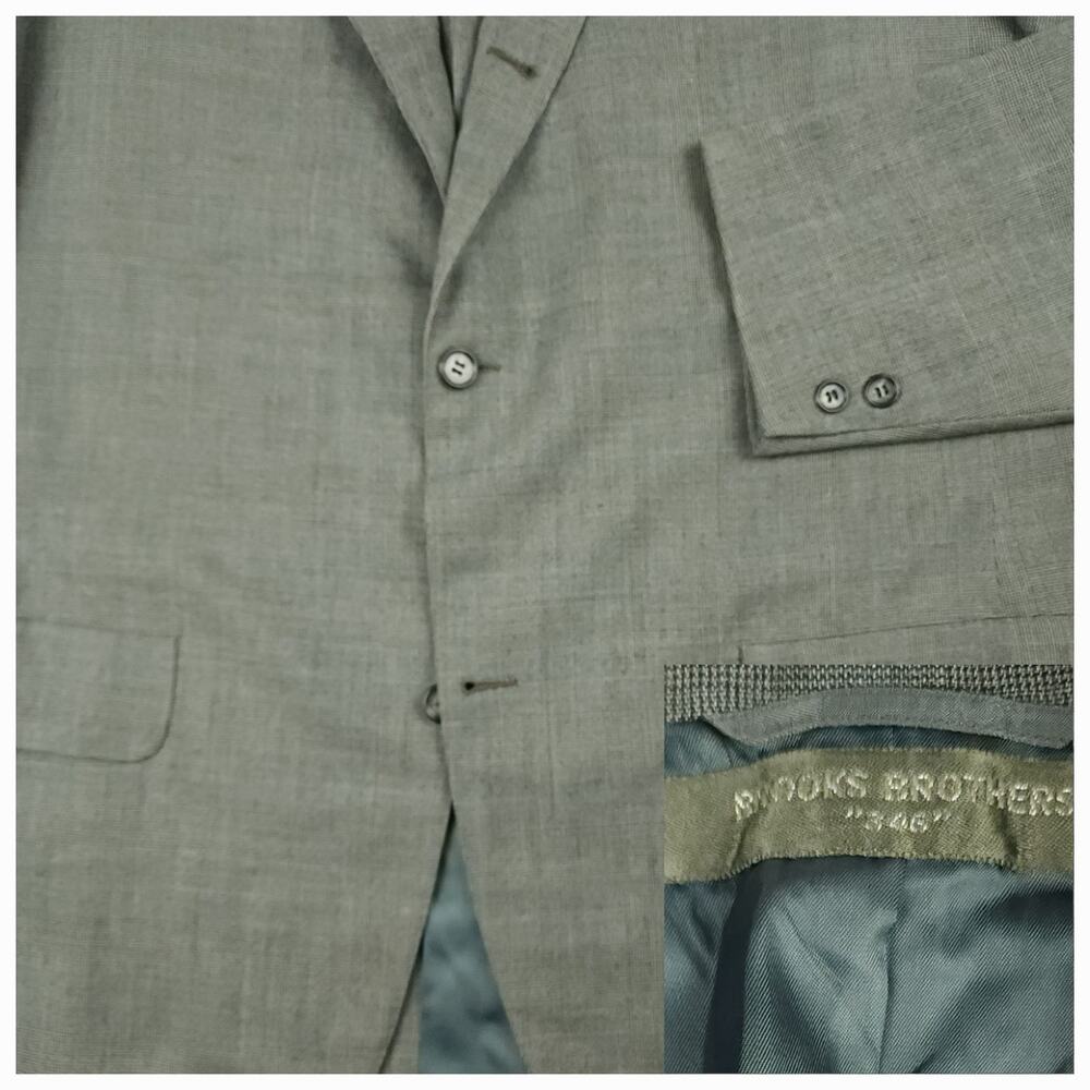 Brooks Brothers 346 Sack Jacket Mens 42XL Vtg Tropical Wool 3 Roll 2 Glen Plaid